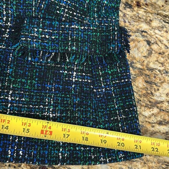 Karl Lagerfeld Paris Classic Tweed Raw Edges Blazer Jacket Size 10 - Picture 10 of 11